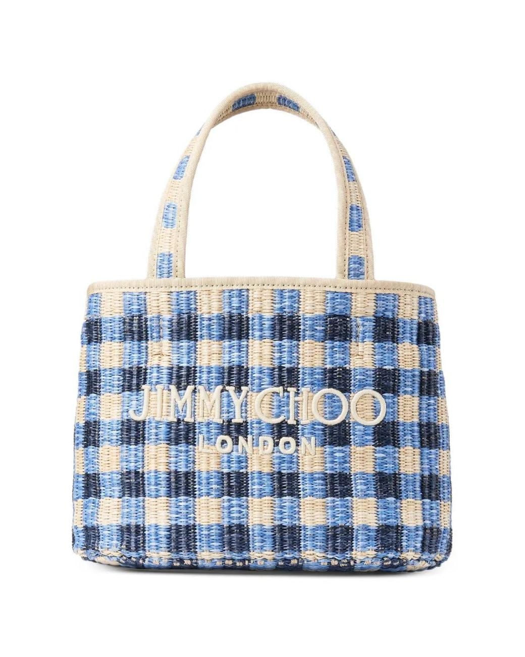 Borsa Tote East-West Marine di Jimmy Choo in Blue