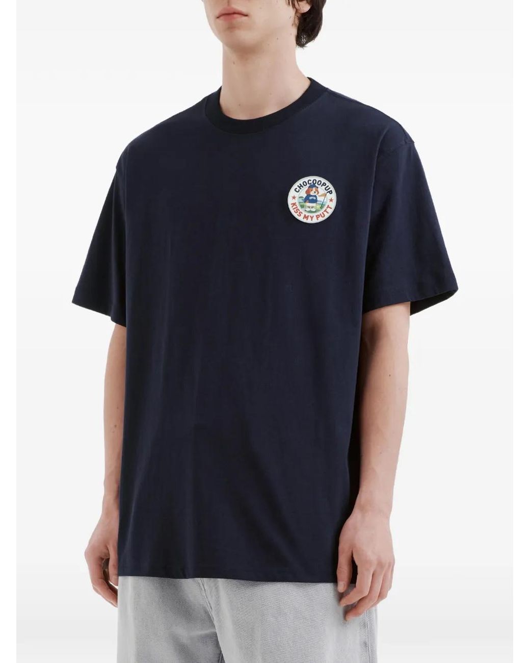 Chocoolate Blue Logo-Patch T-Shirt for men