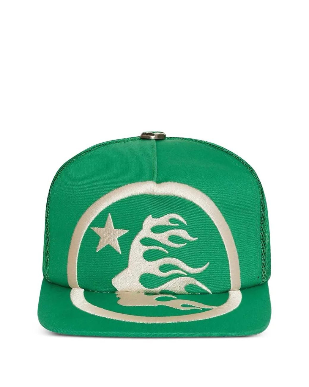 HELLSTAR Green Logo Trucker Snapback Hat for men