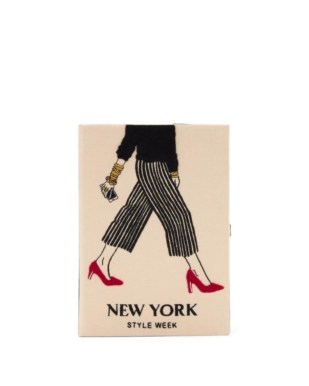 Olympia Le-Tan Black New York Style Week Clutch Bag