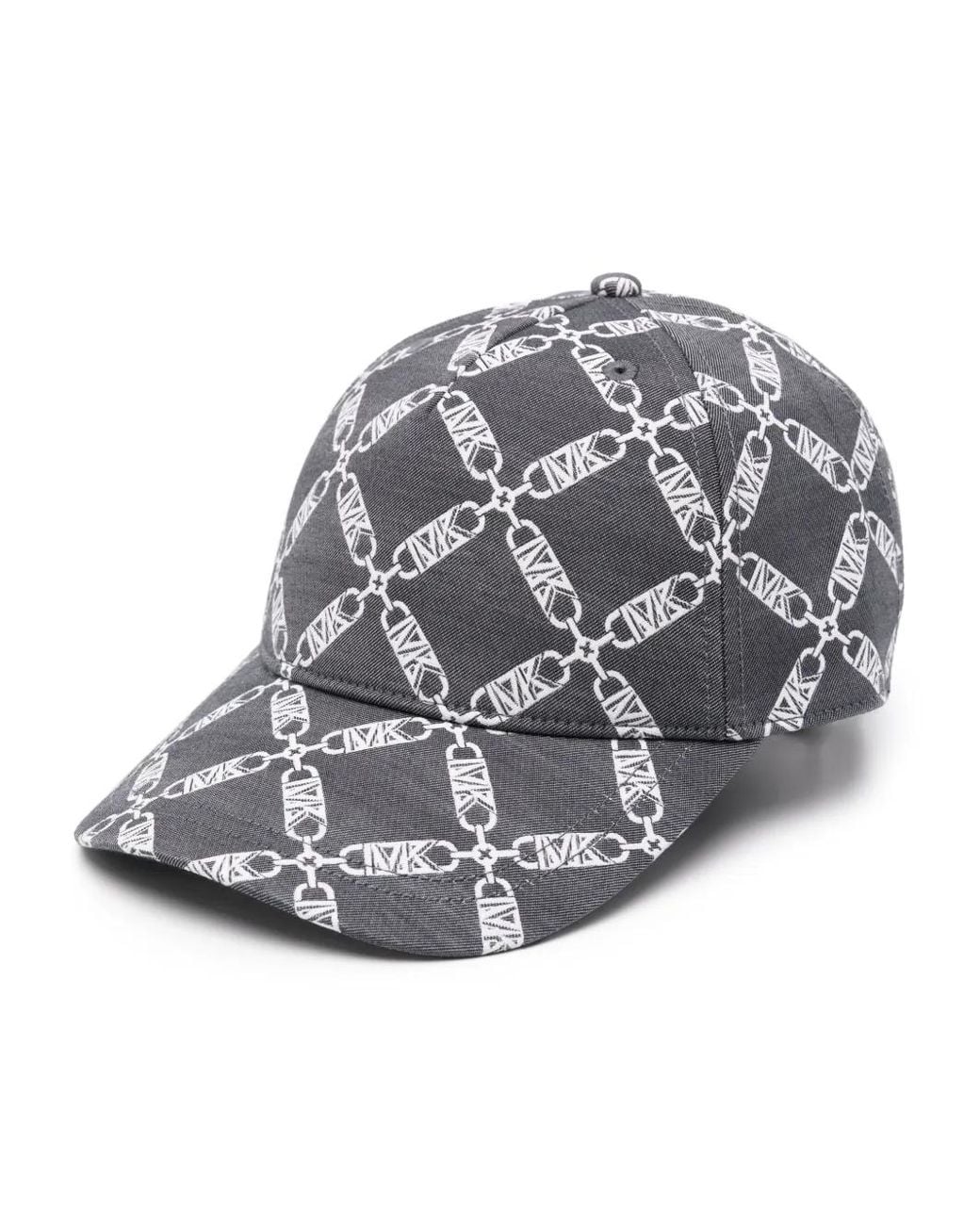 Michael Kors Gray Logo-Jacquard Twill Cap