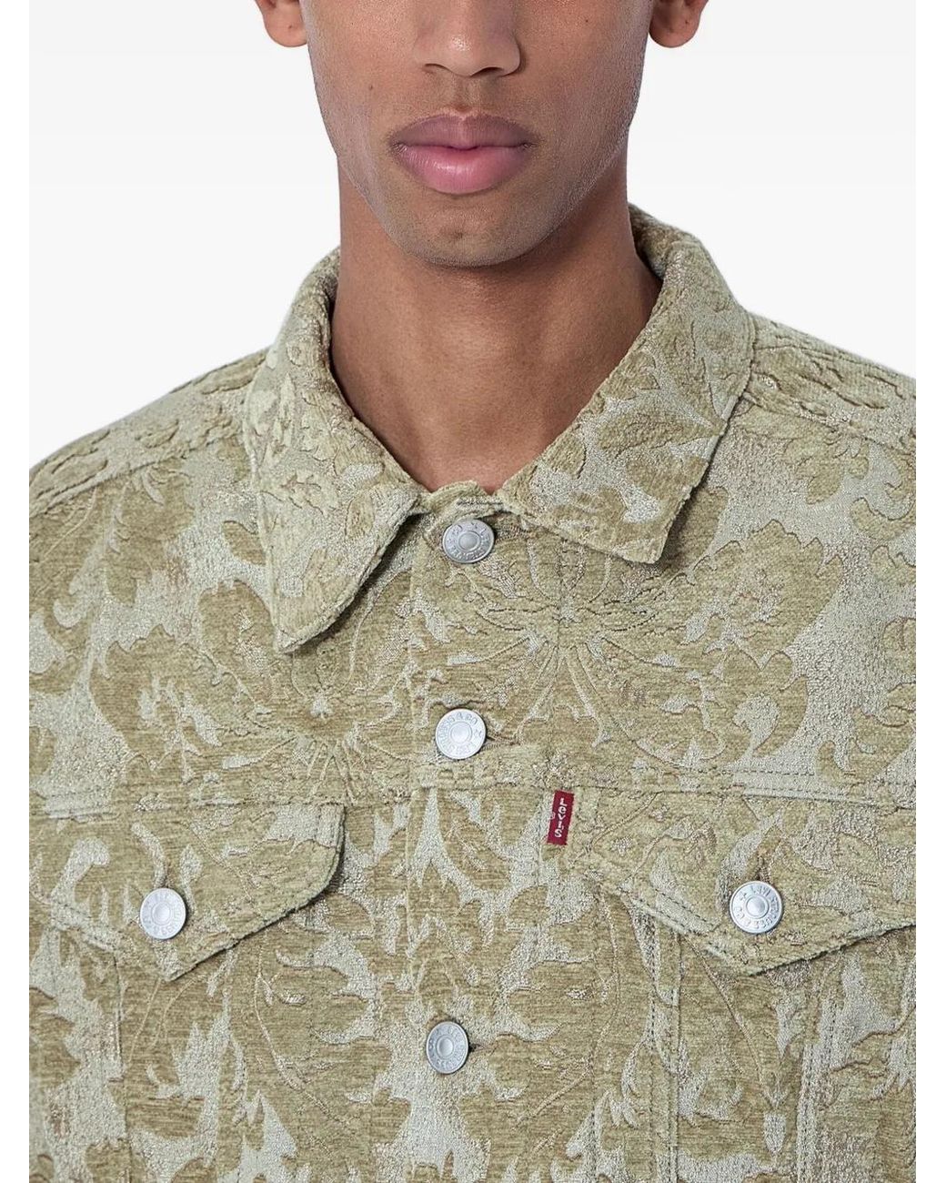 Junya Watanabe Gray X Levi's Floral-Pattern Denim Jacket for men