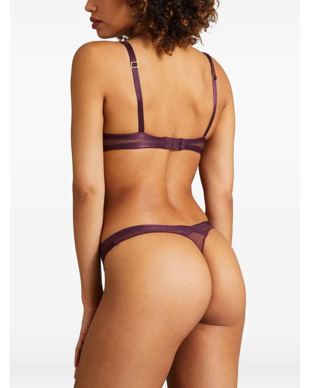 Aubade Purple Femme Passion Embroidered Balcony Bra