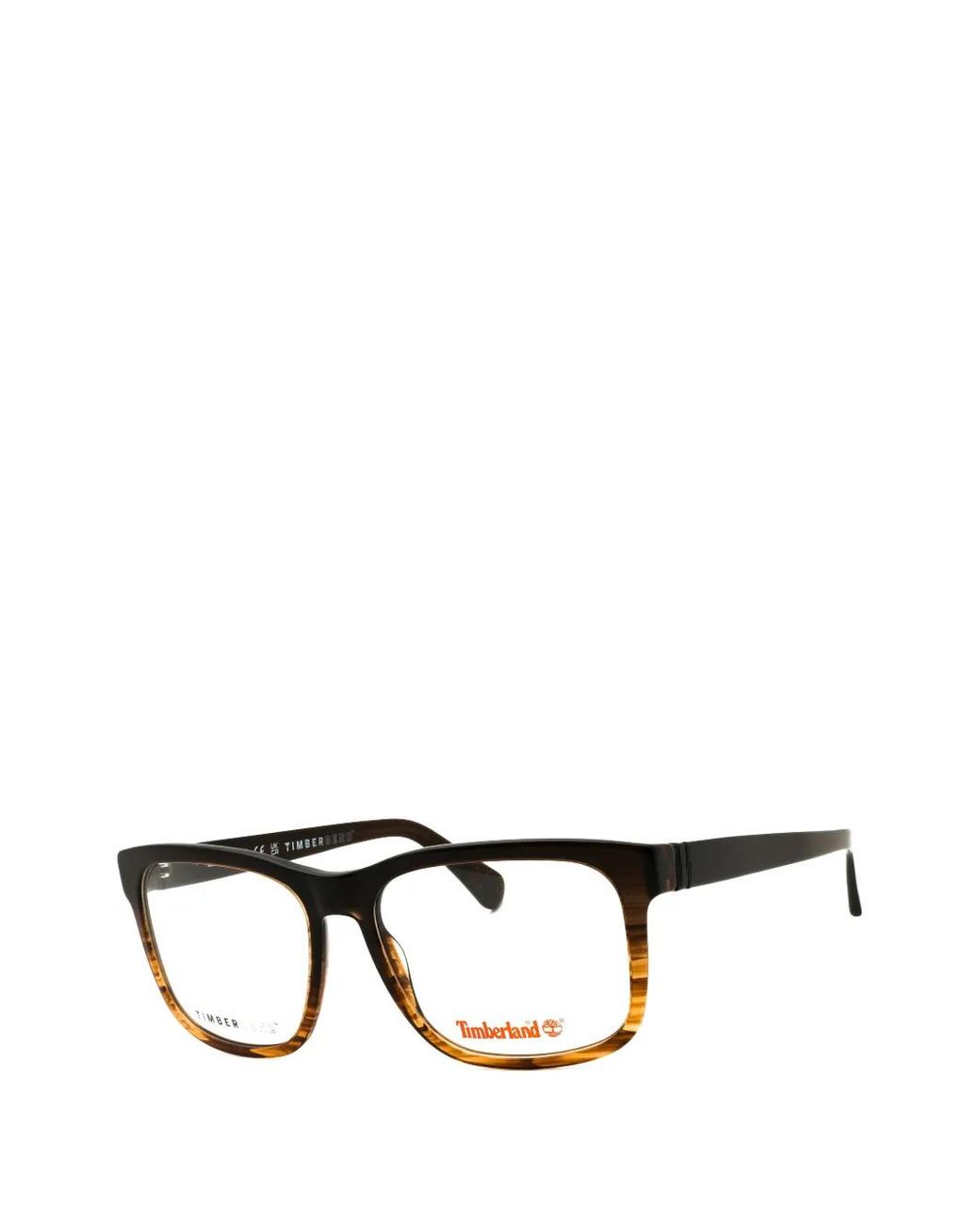 Timberland Black Rectangle-Frame Glasses for men