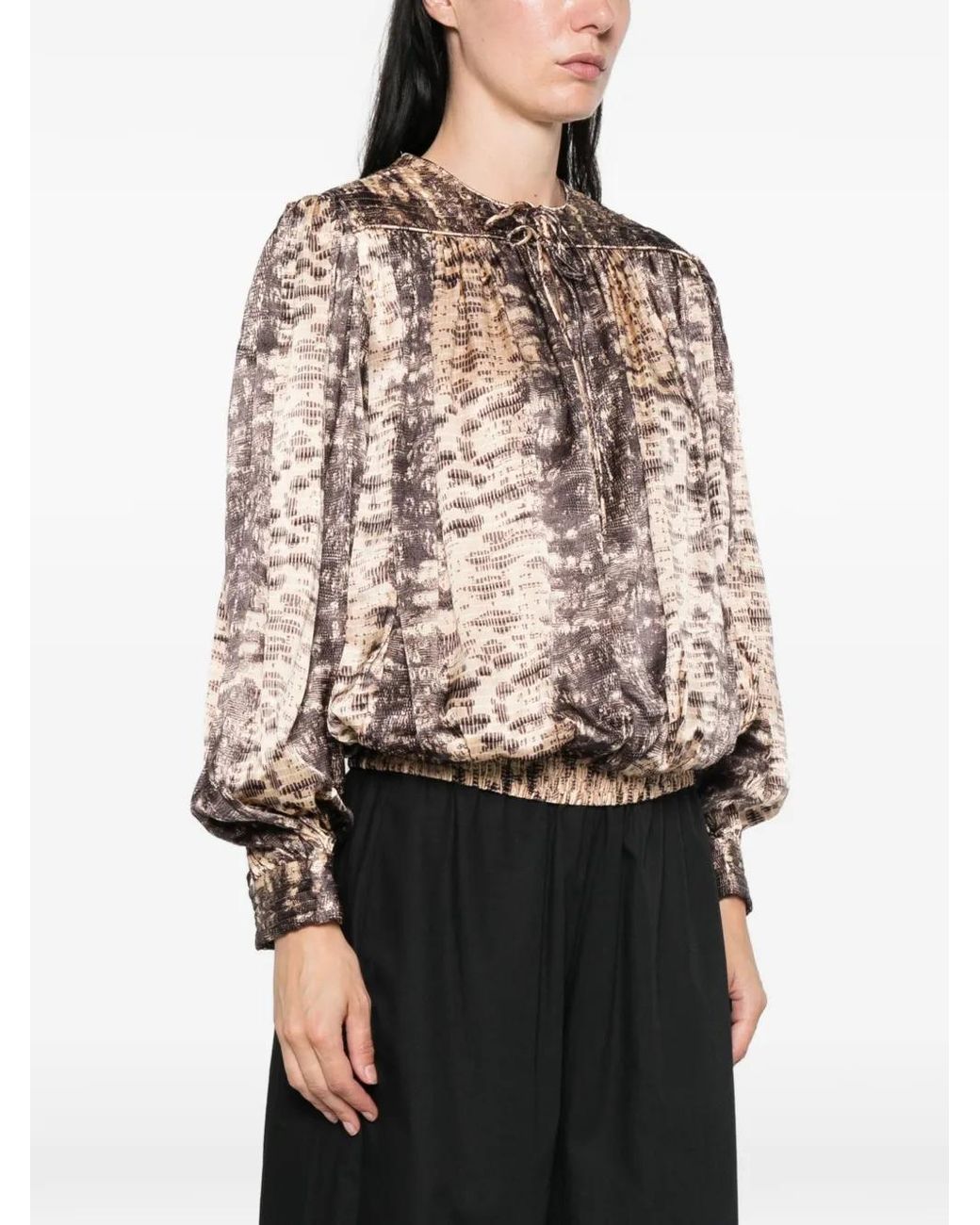 Isabel Marant Pink Haut Dovane À Imprimé Peau De Python