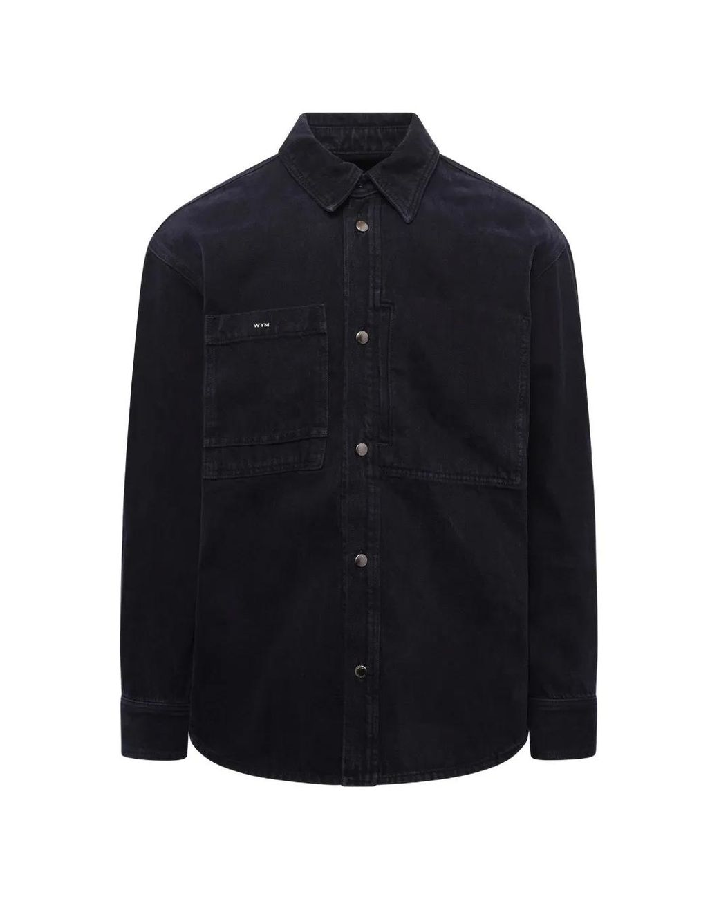 Wooyoungmi Blue Logo-Detail Denim Shirt for men