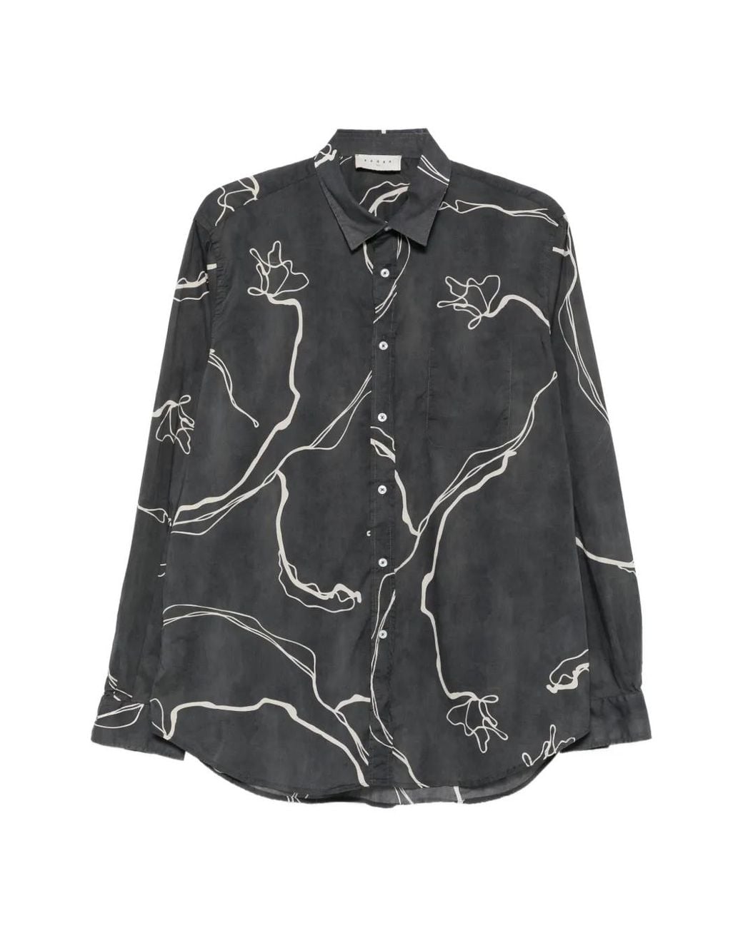 Paura Fedone Overhemd Met Abstracte Print in het Gray voor heren