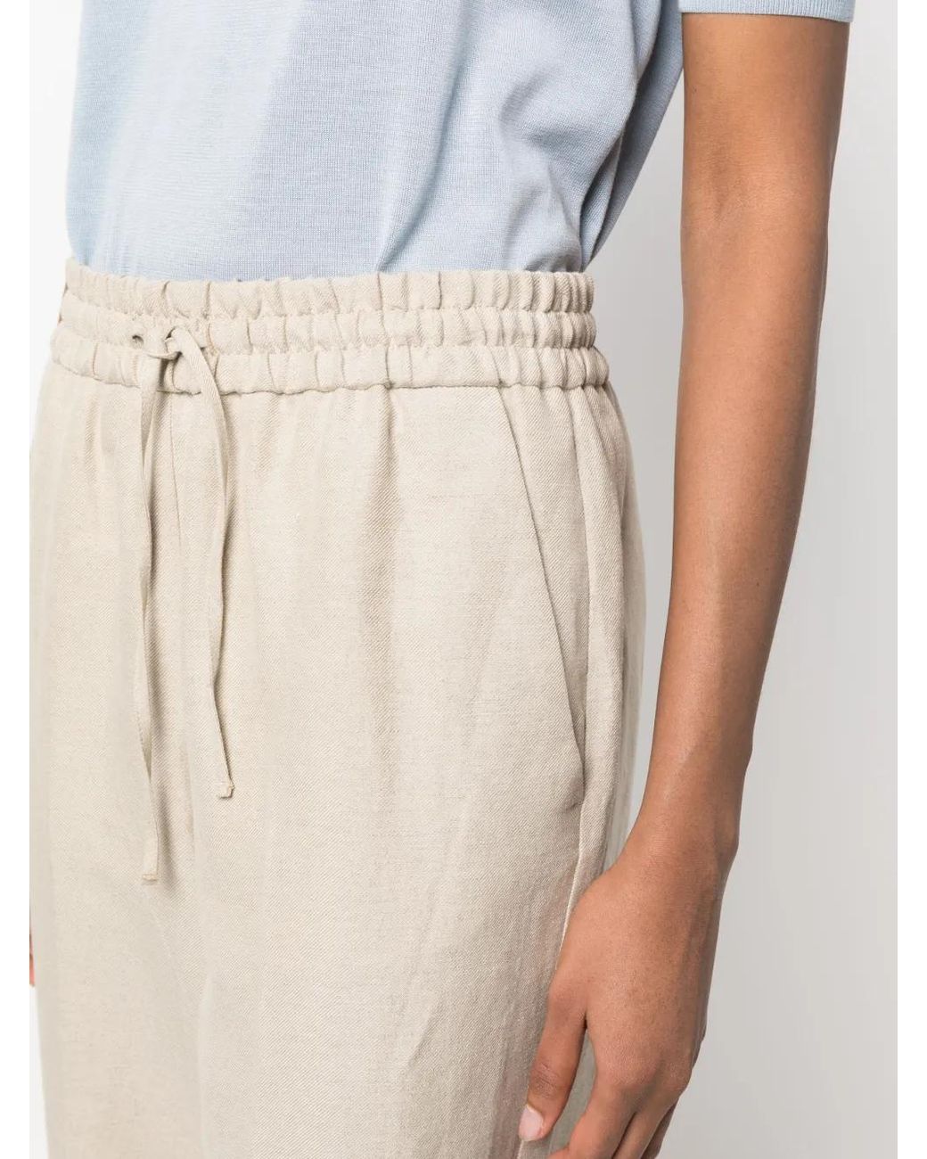 A.P.C. Natural Drawstring Straight-Leg Trousers