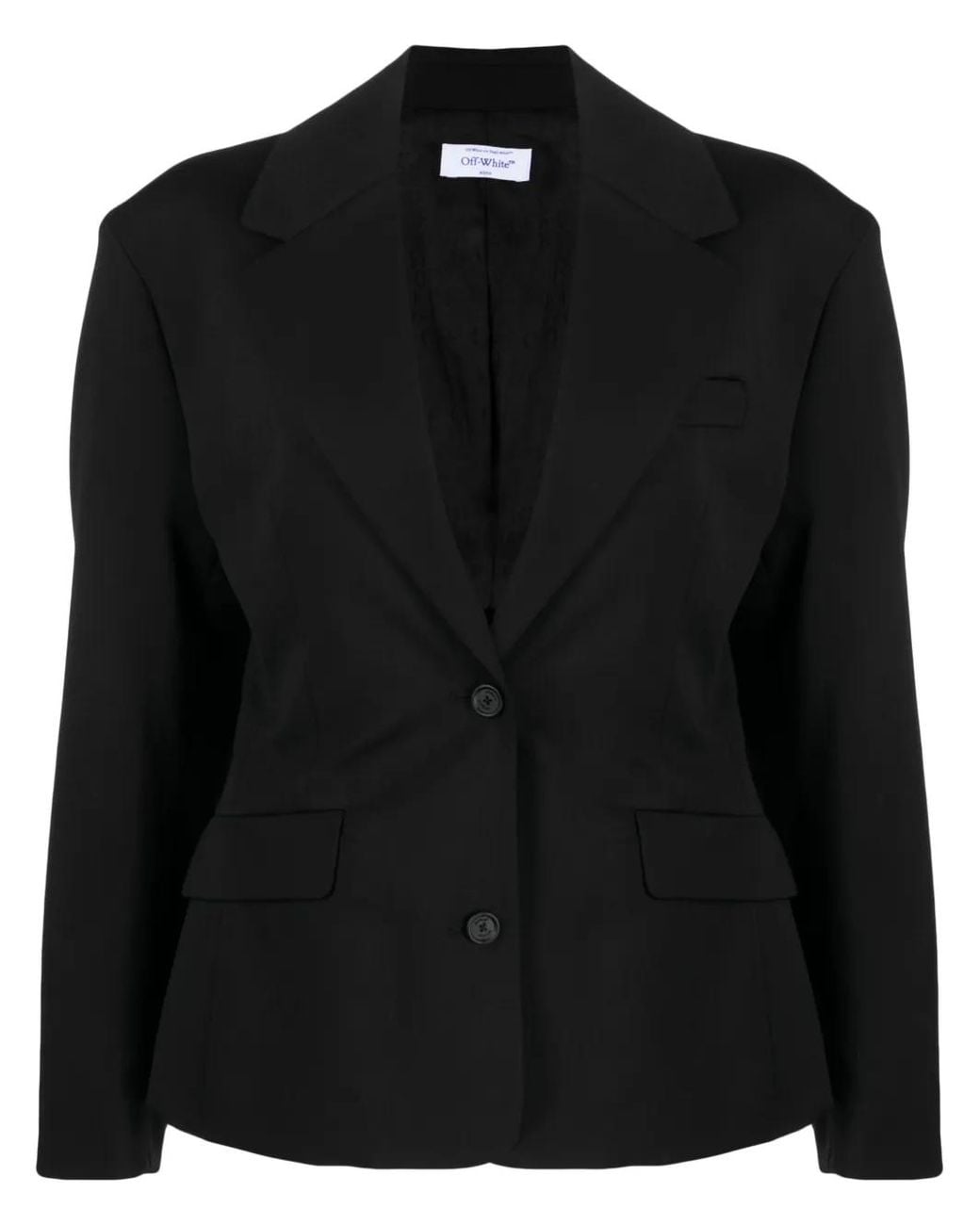 Off-White c/o Virgil Abloh Black Stretch-Wool Tailored Blazer