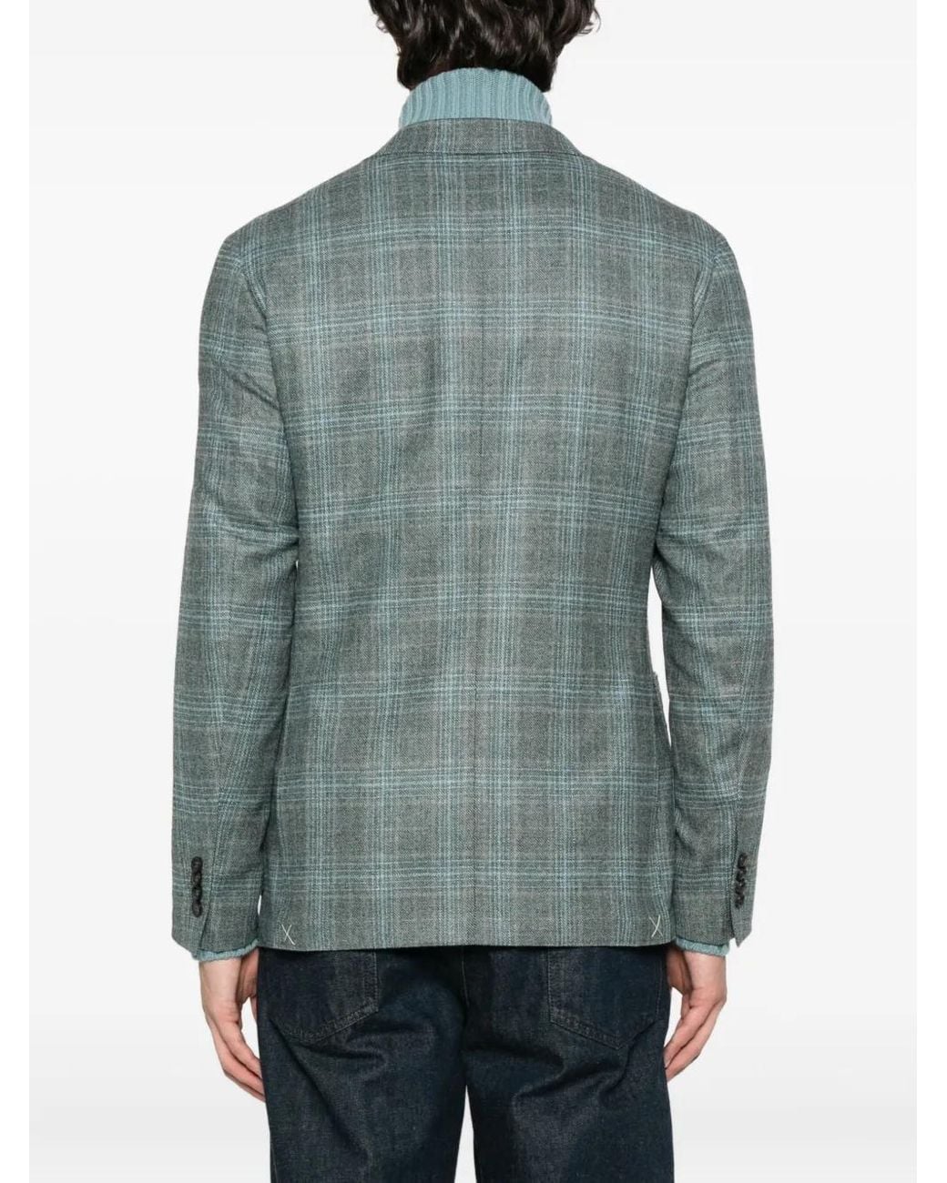 Canali Geruite Blazer in het Green voor heren
