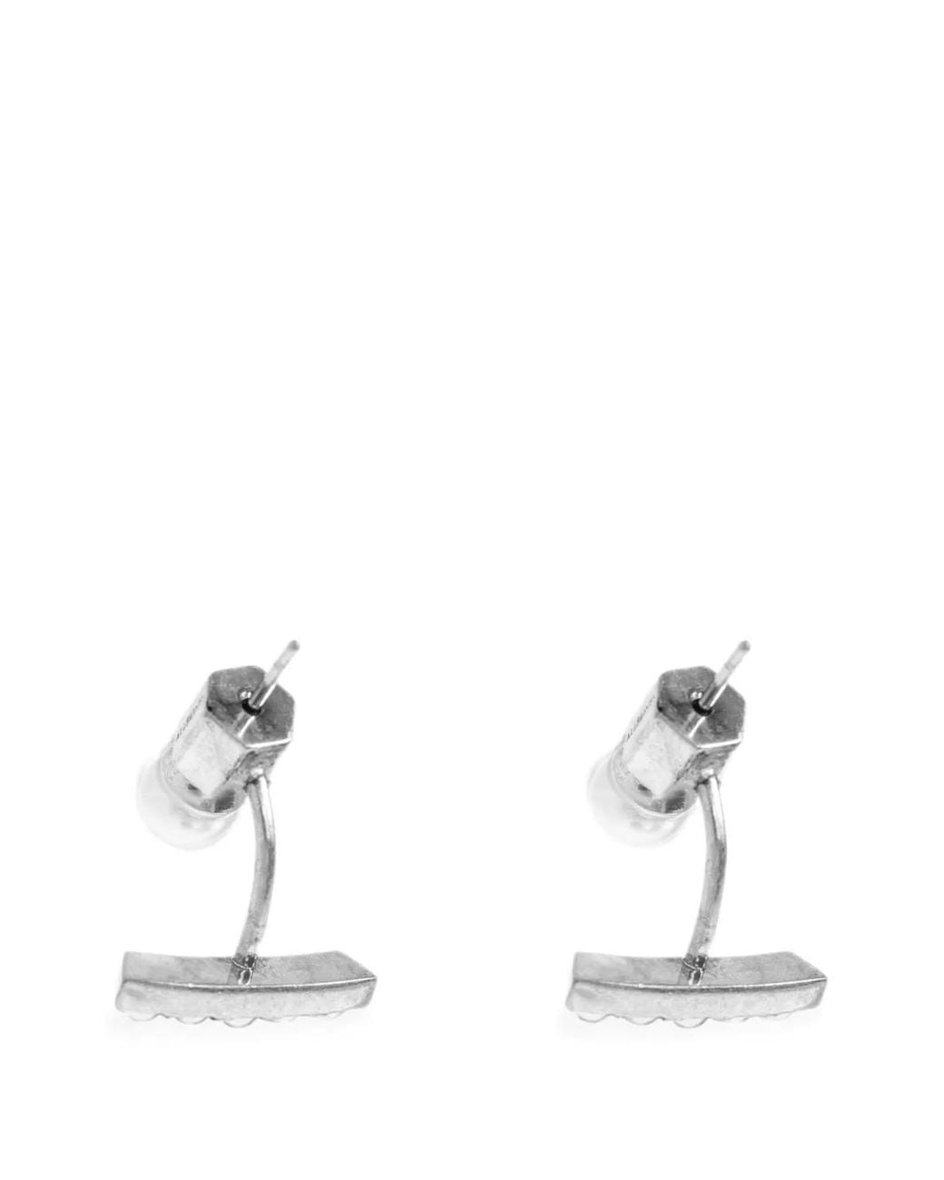 AllSaints White Nellie Pavé Earrings
