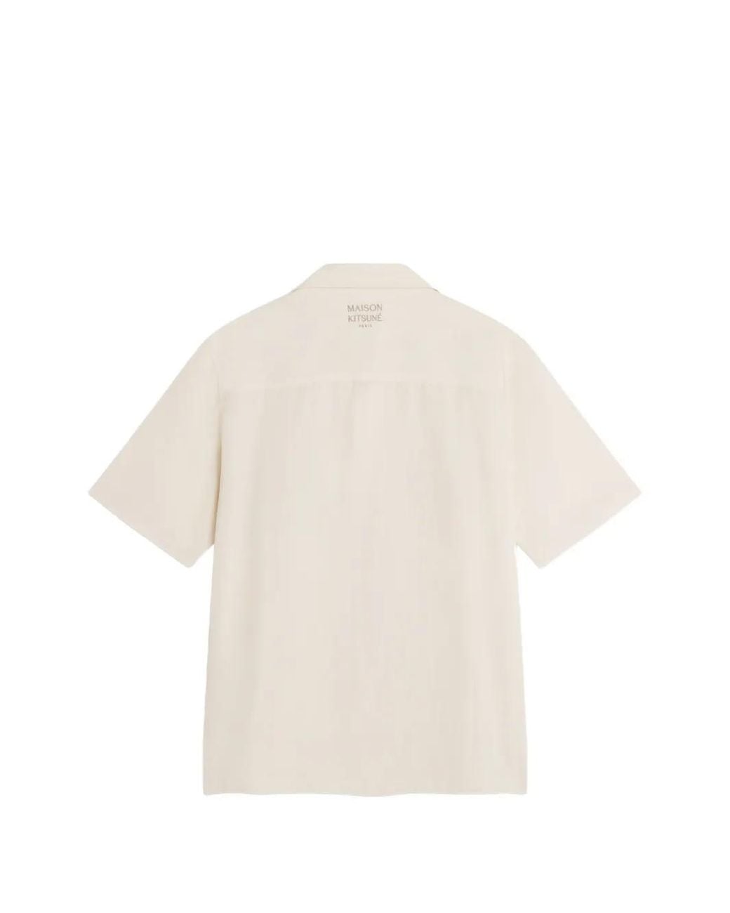 Maison Kitsuné White Parisian Monuments Resort Shirt for men