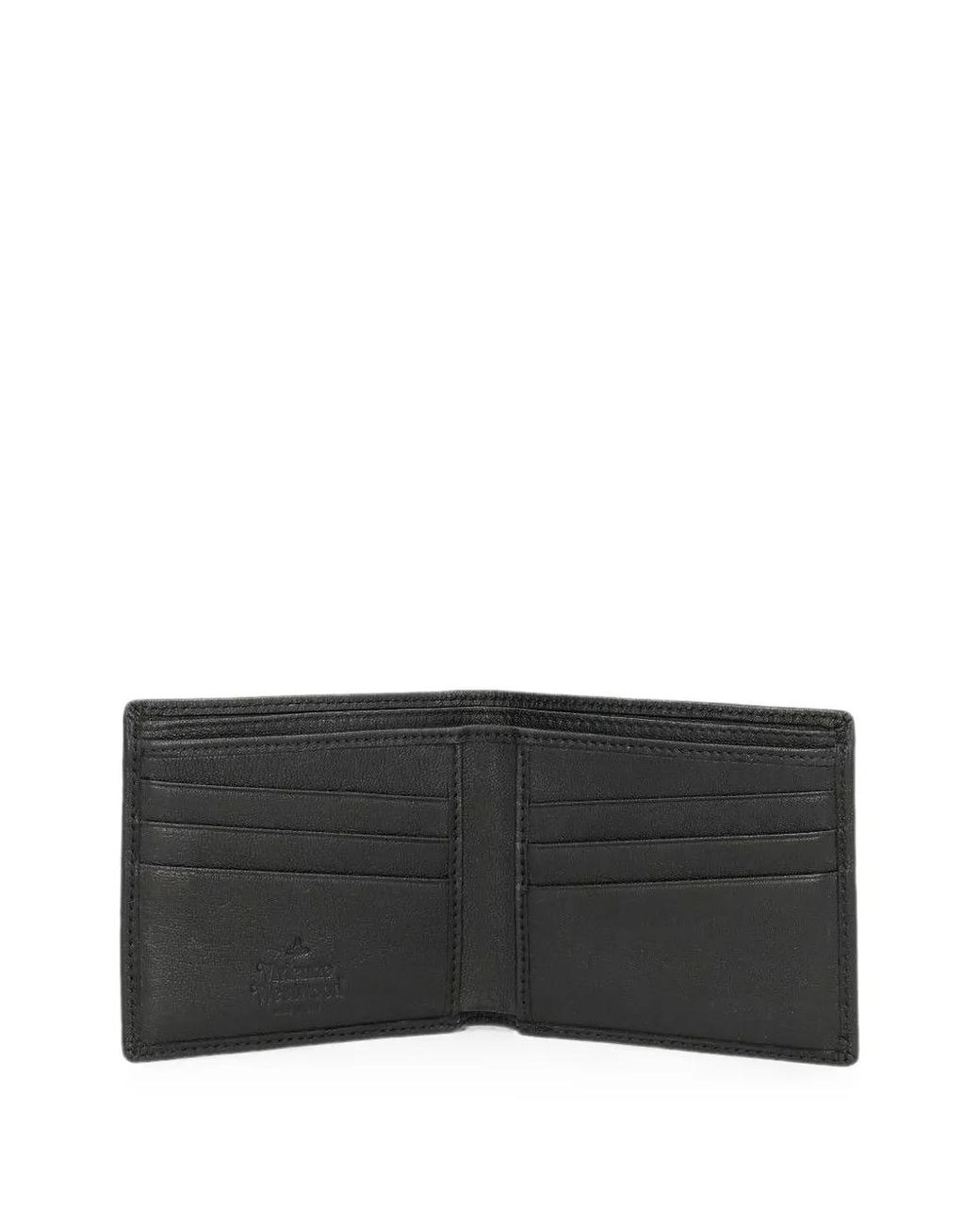 Vivienne Westwood Black Orb Plaque Billfold Wallet