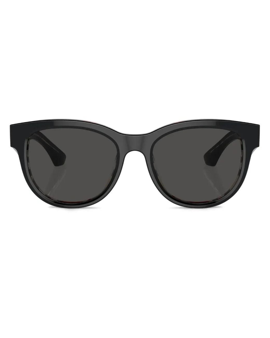 Burberry Black Vintage Check Cat-Eye Sunglasses
