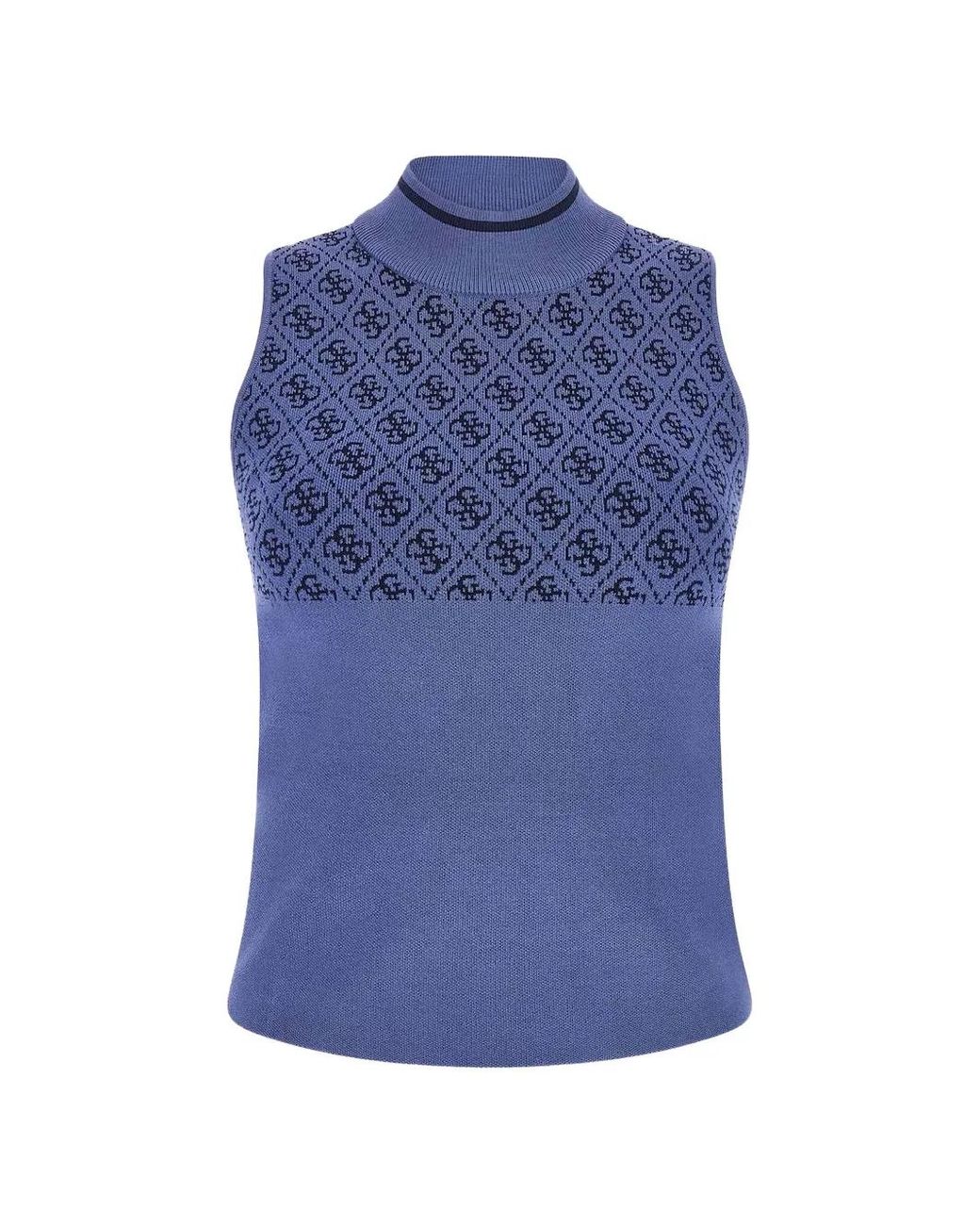 Guess Blue Gemustertes Top