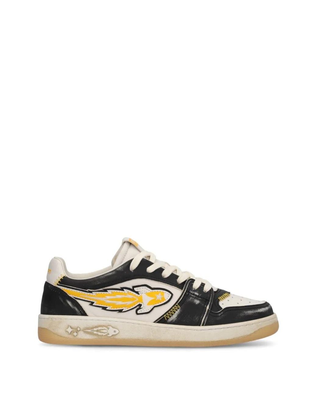ENTERPRISE JAPAN White Egg Rocket 4 Distressed Sneakers for men