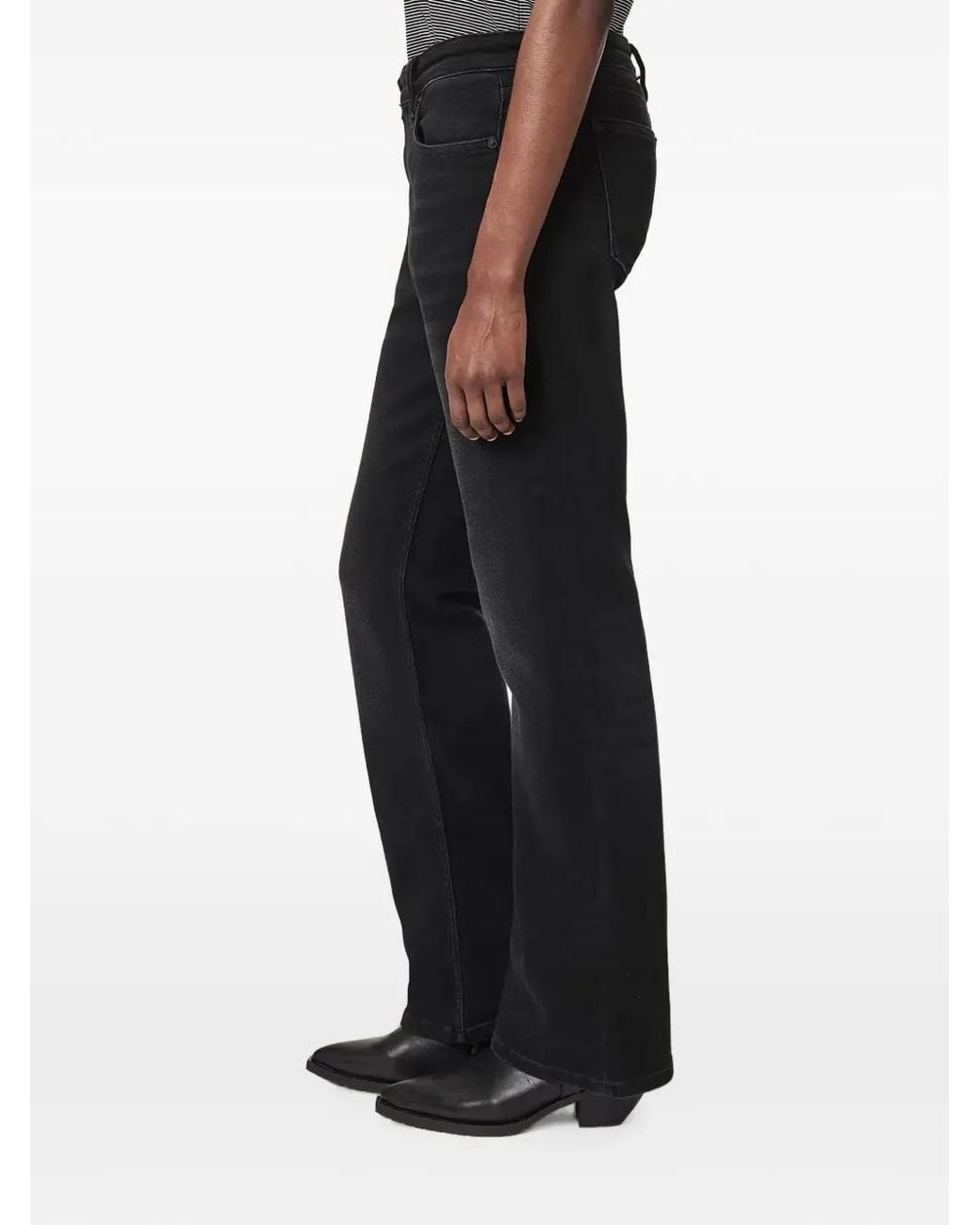 AllSaints Black Haldan Bootcut Jeans