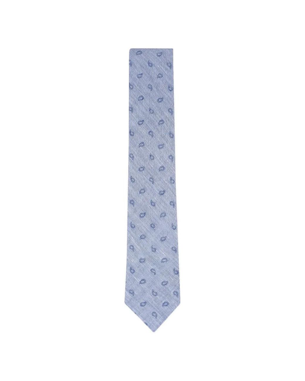 Zegna Blue Paisley-Print Tie for men