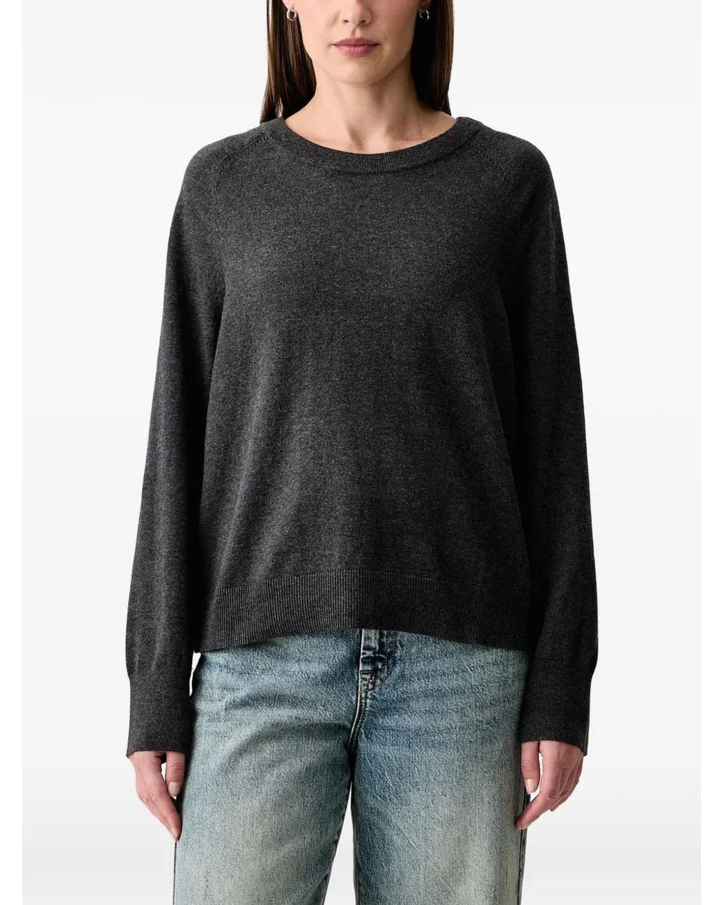Marc O' Polo Black Long-Sleeve Round-Neck Sweater