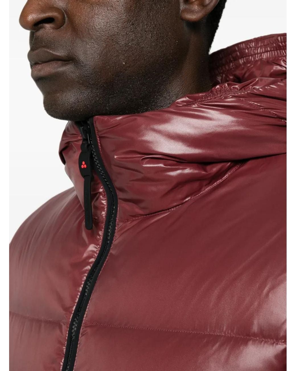 Peuterey Red Quilted Hooded Puffer Jacket for men