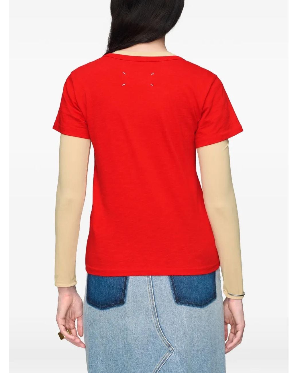 Maison Margiela Red Cotton T-Shirt