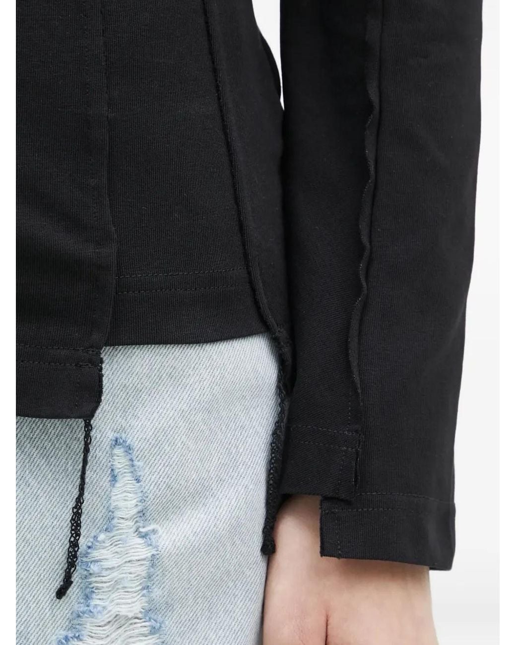 Vetements Black Exposed-Seam T-Shirt