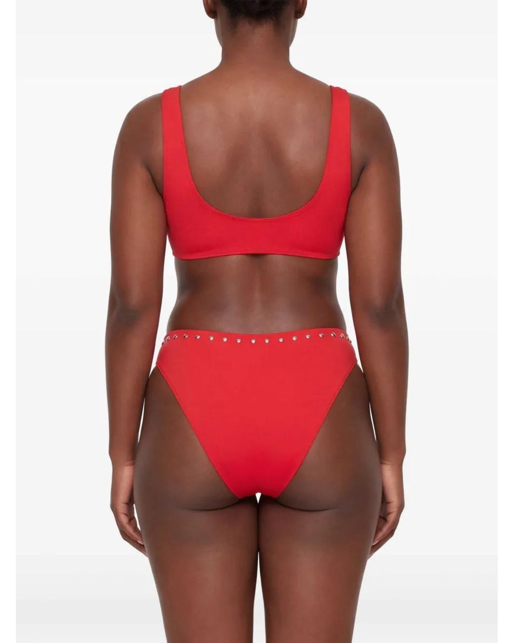 Let's Swim Red Studded Bikini Bottoms