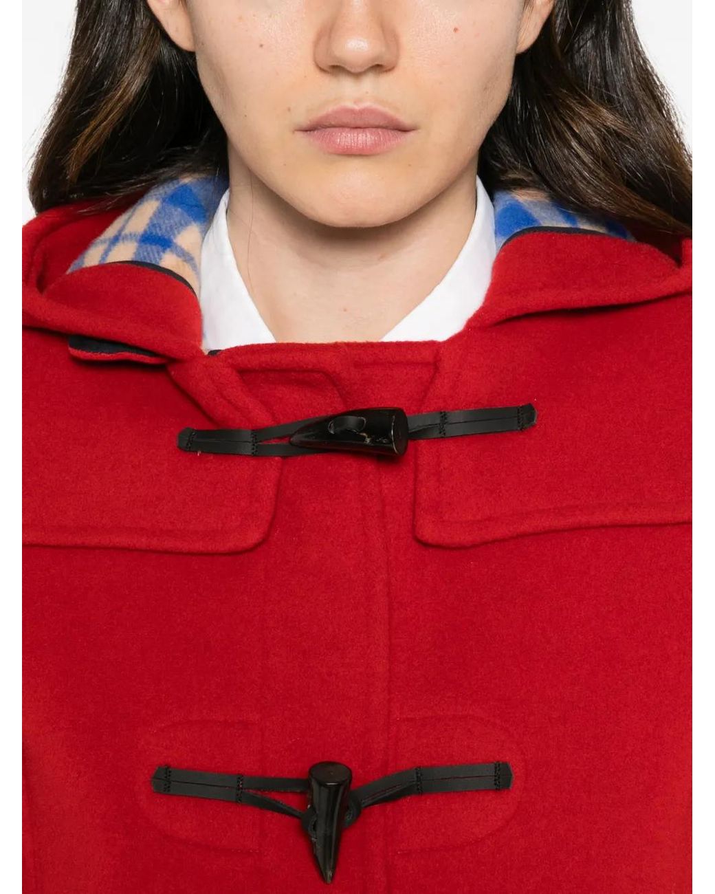 Abrigo Con Capucha Gloverall de color Red