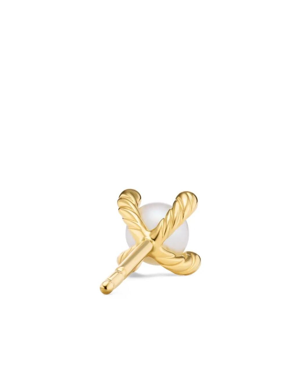 David Yurman Metallic 18Kt Petite Modern Renaissance Pearl Stud Earrings (5.5Mm)