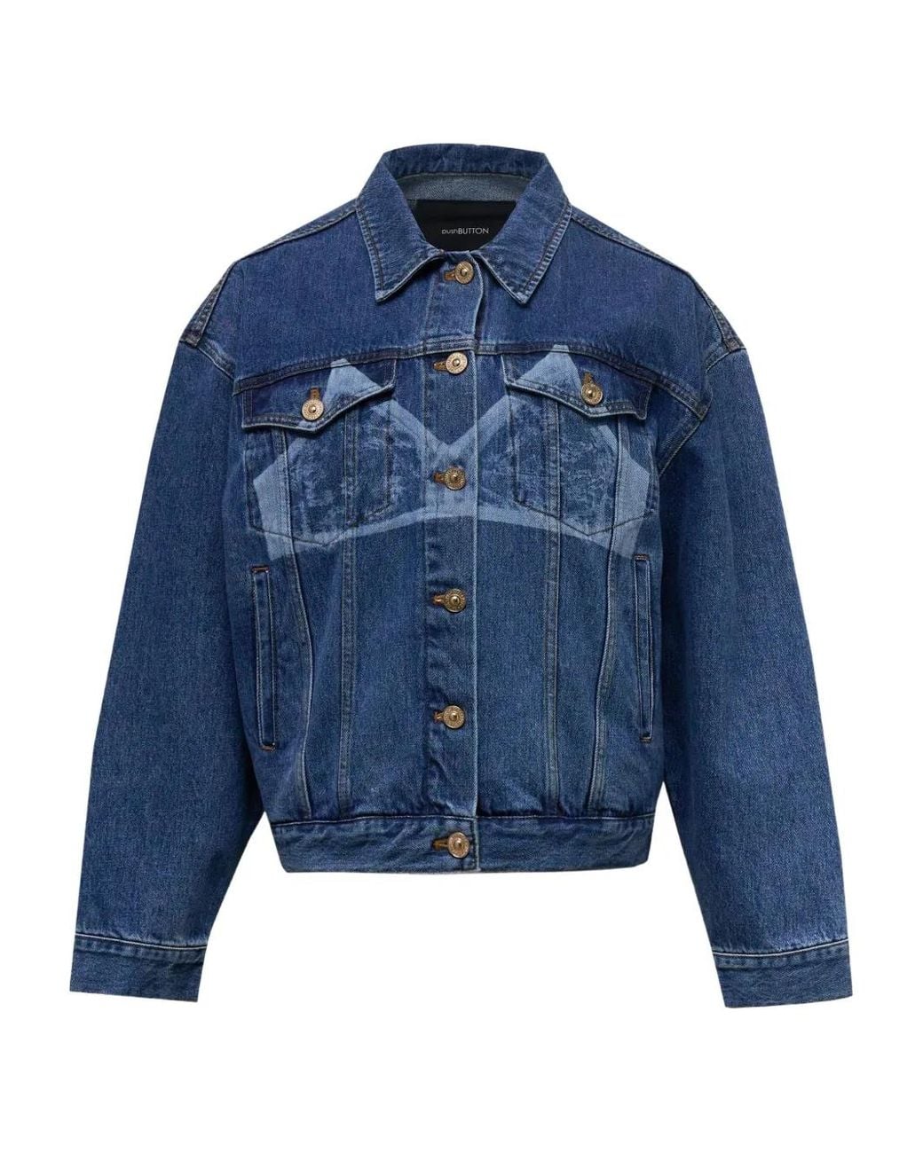 Pushbutton Blue Veste En Jean À Imprimé Graphique