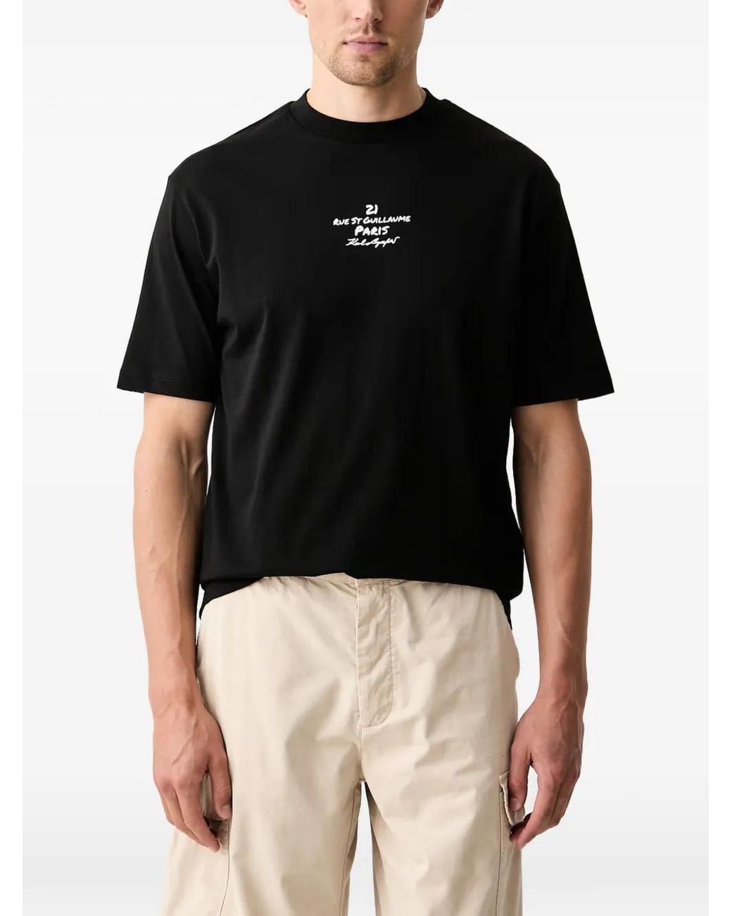 Karl Lagerfeld Black Maison De Karl Loose-Fit T-Shirt for men