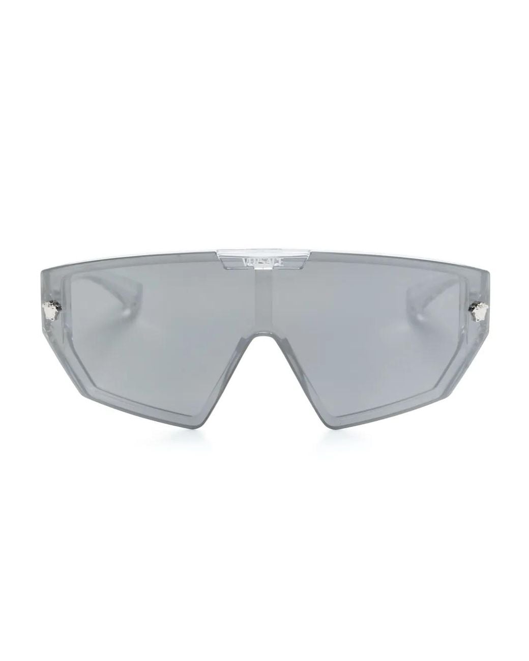 Versace Gray Pilot-Frame Sunglasses