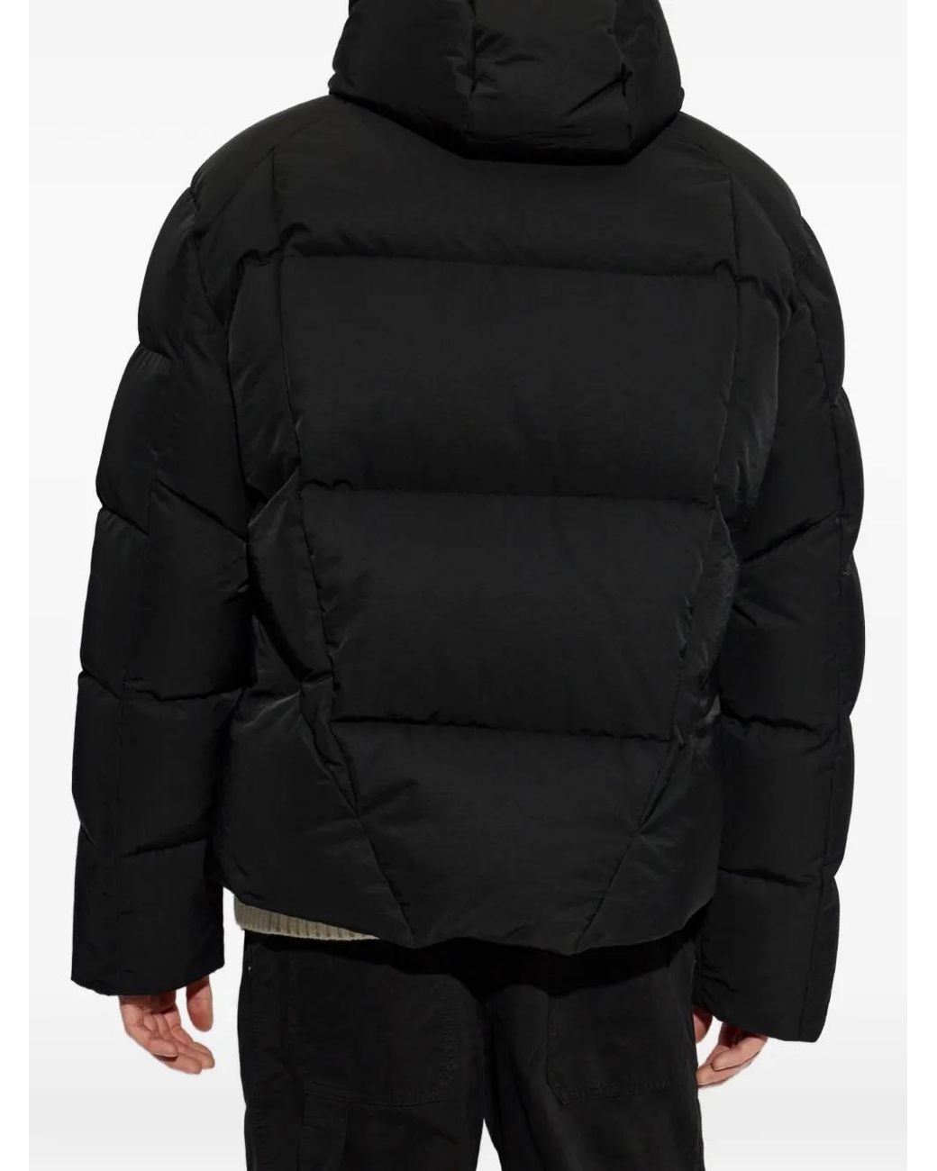 Off-White c/o Virgil Abloh Black Padded Hooded Jacket for men