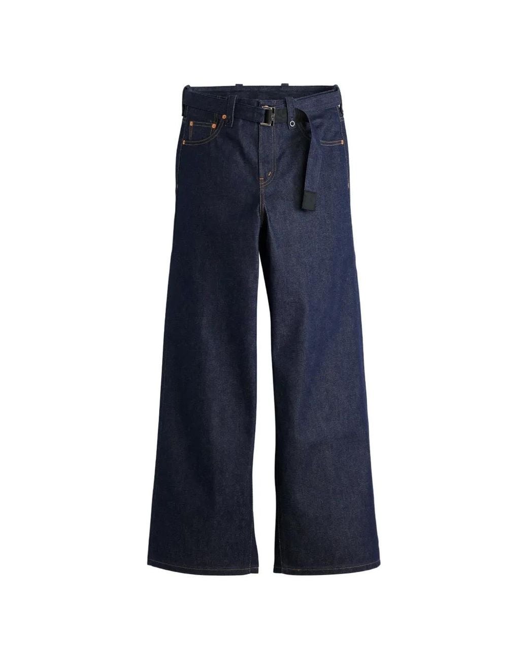 Sacai Blue X Levi's Belted Wide-Leg Jeans
