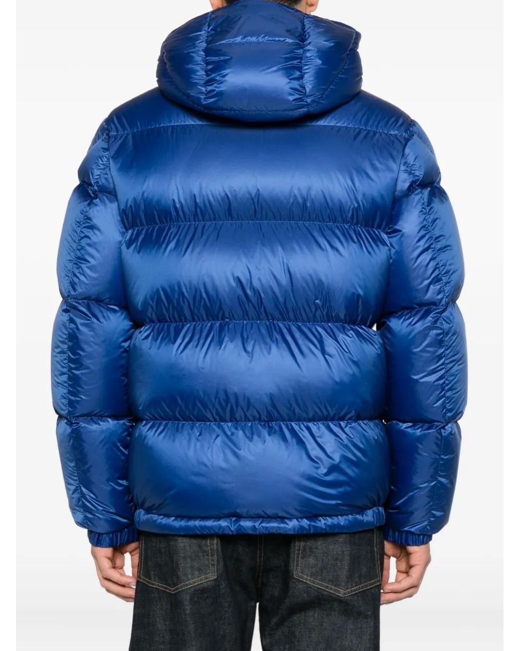Moncler Donsjack Met Capuchon in het Blue voor heren
