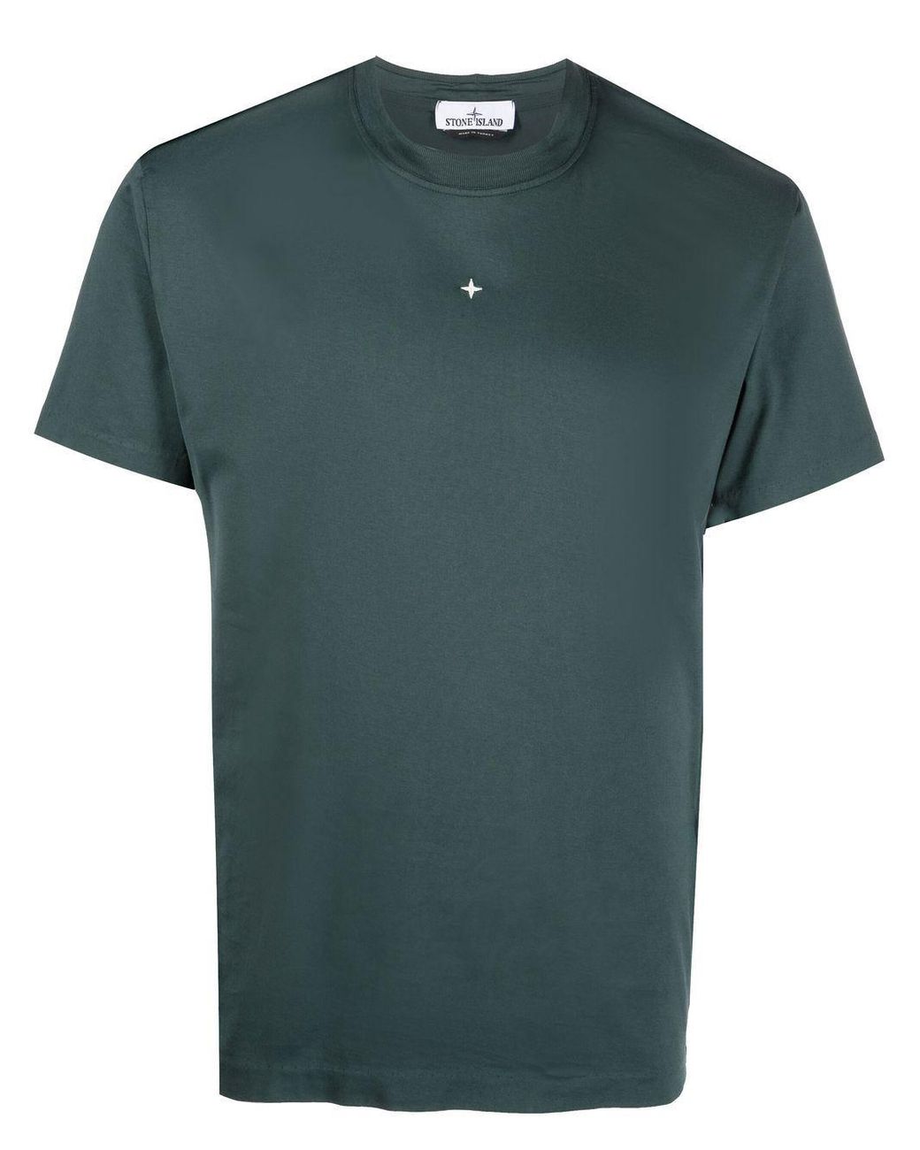 Camiseta con logo Compass bordado Stone Island de Algodón de color Azul para hombre Hombre Ropa de Camisetas y polos de Camisetas de manga corta 