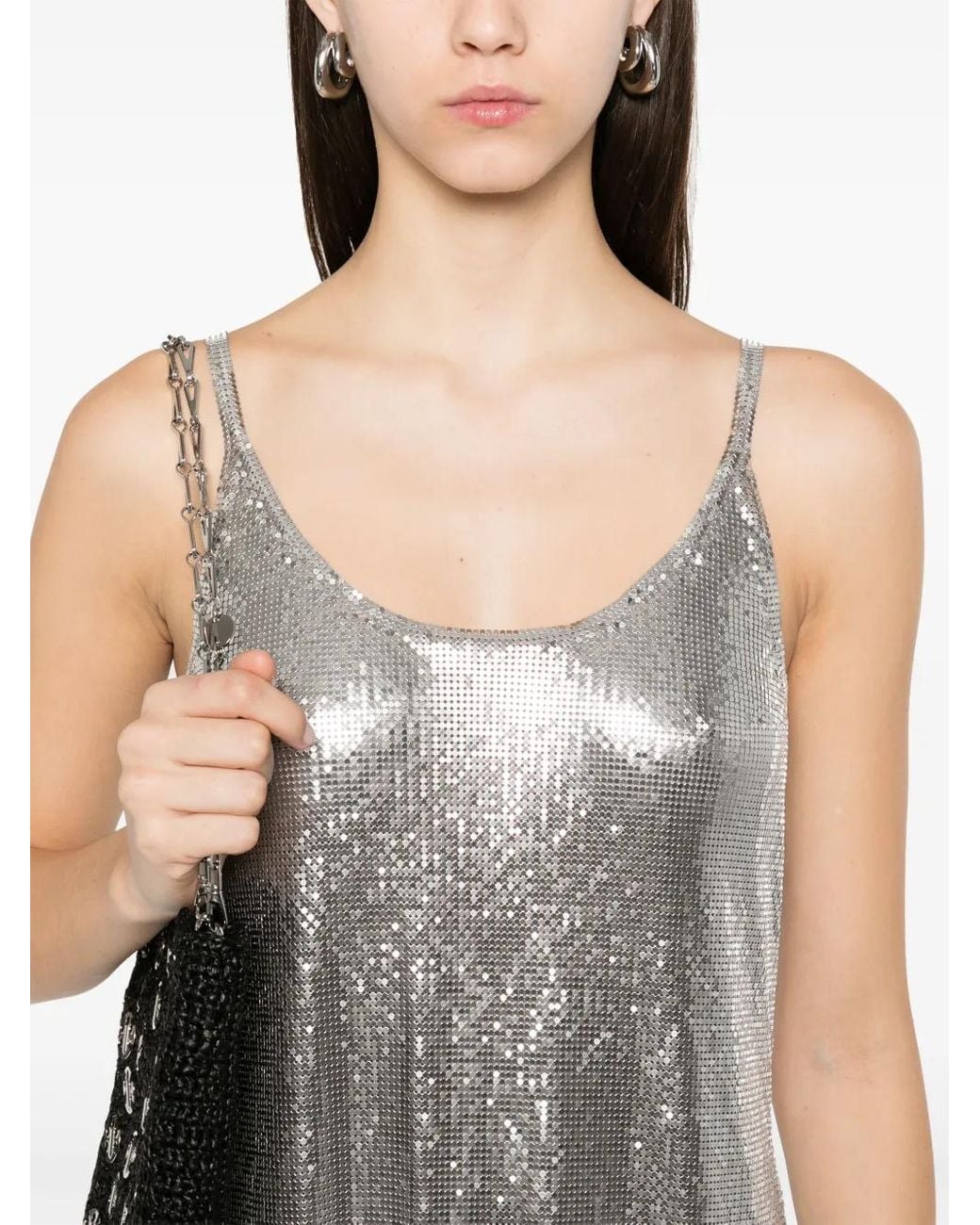 Rabanne Mesh Tanktop in het Gray