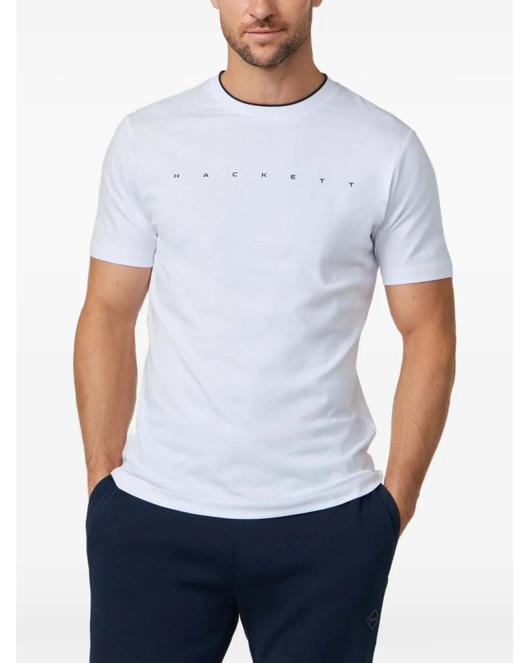 Hackett T-Shirt Met Logoprint in het White voor heren