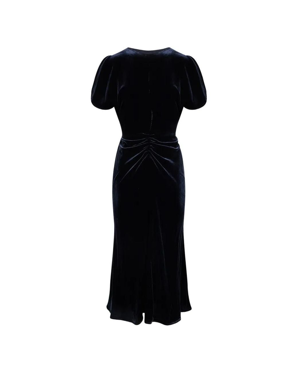 Victoria Beckham Black Velvet Midi Dress