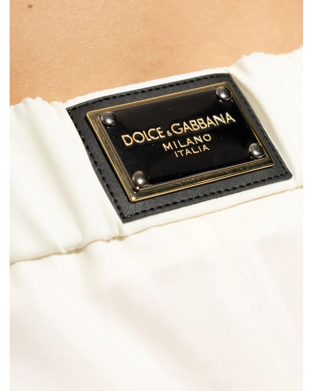 Dolce & Gabbana White High-Waisted Pants