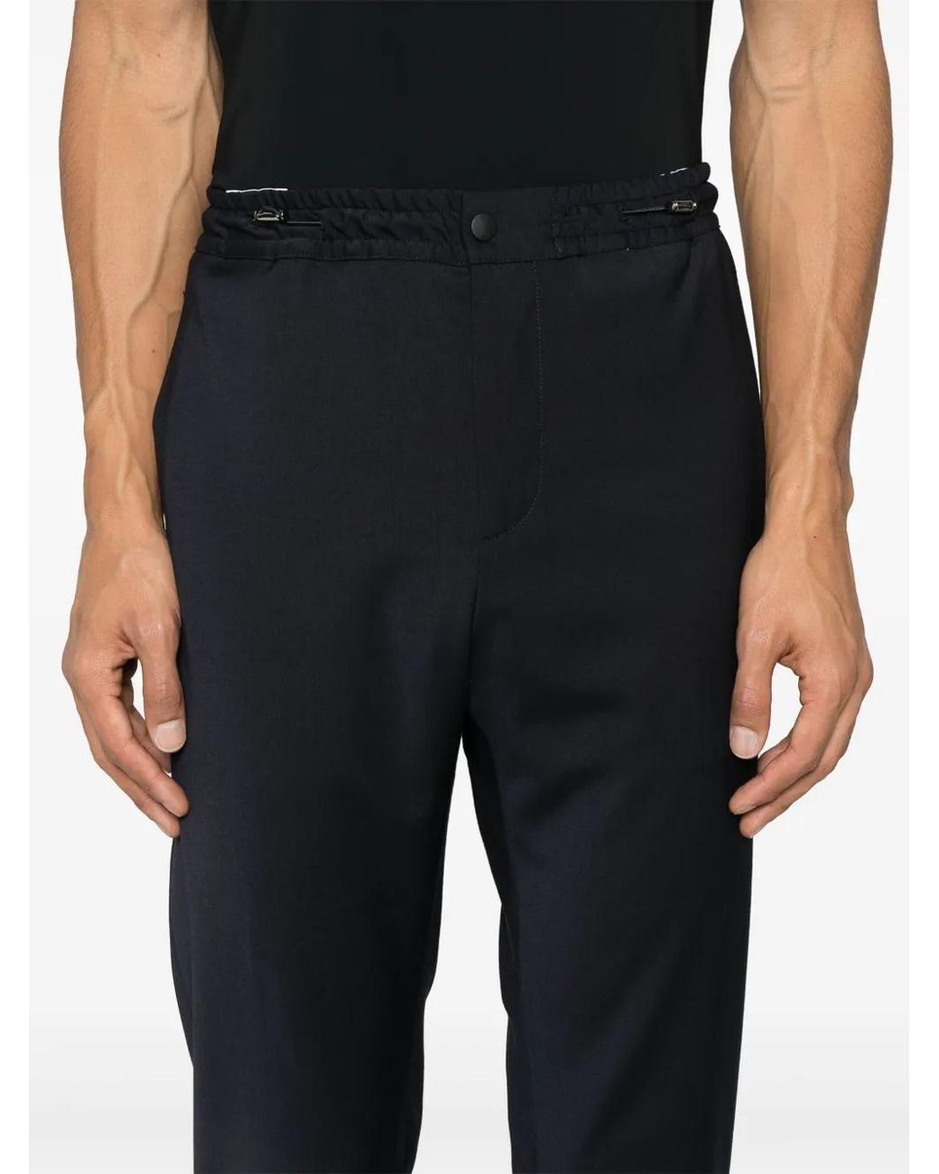 PT Torino Blue Tapered Trousers for men