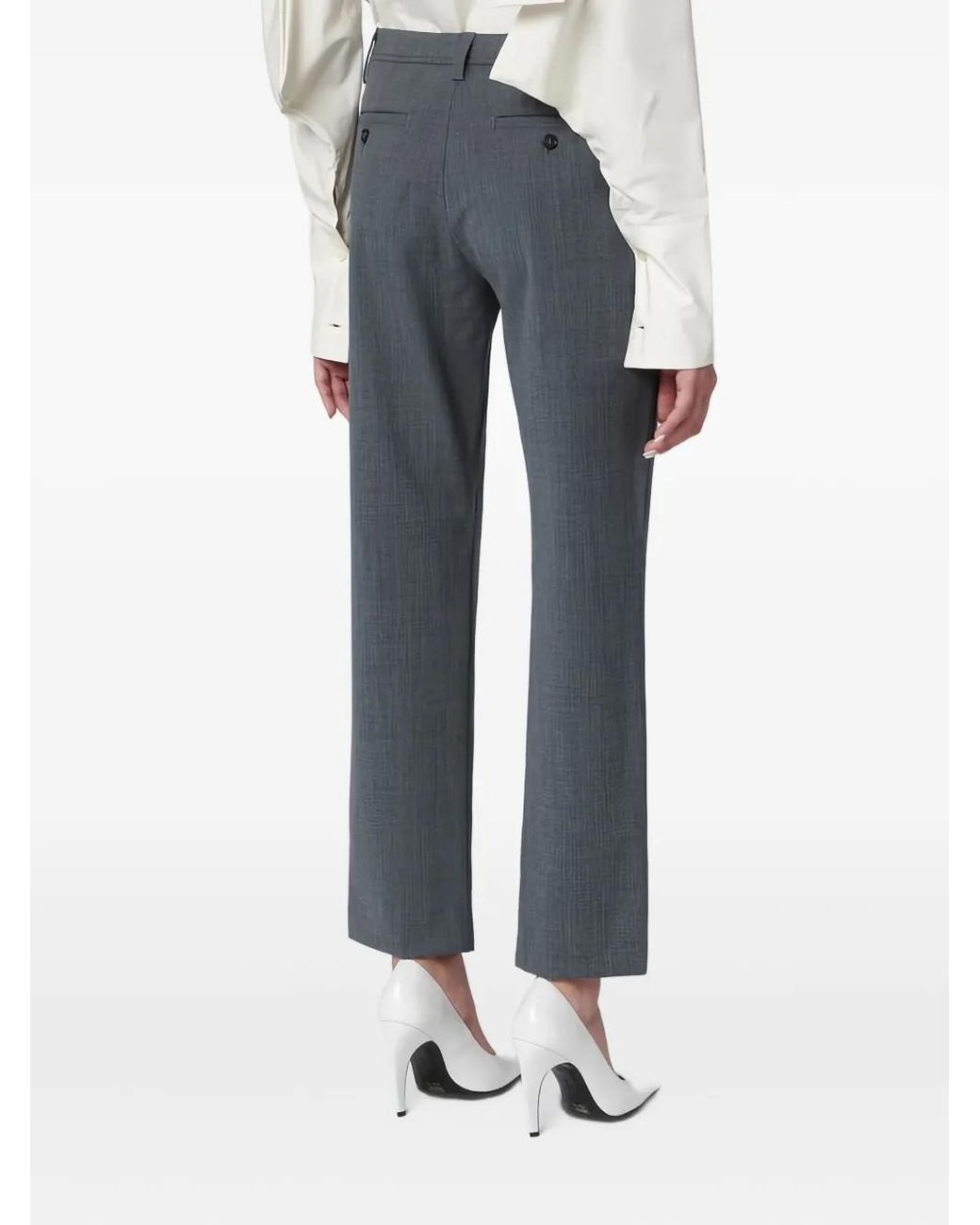 Thelatest Blue Button-Fastening Trousers