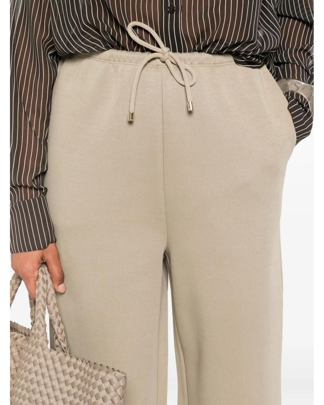 Patrizia Pepe White Drawstring Trousers