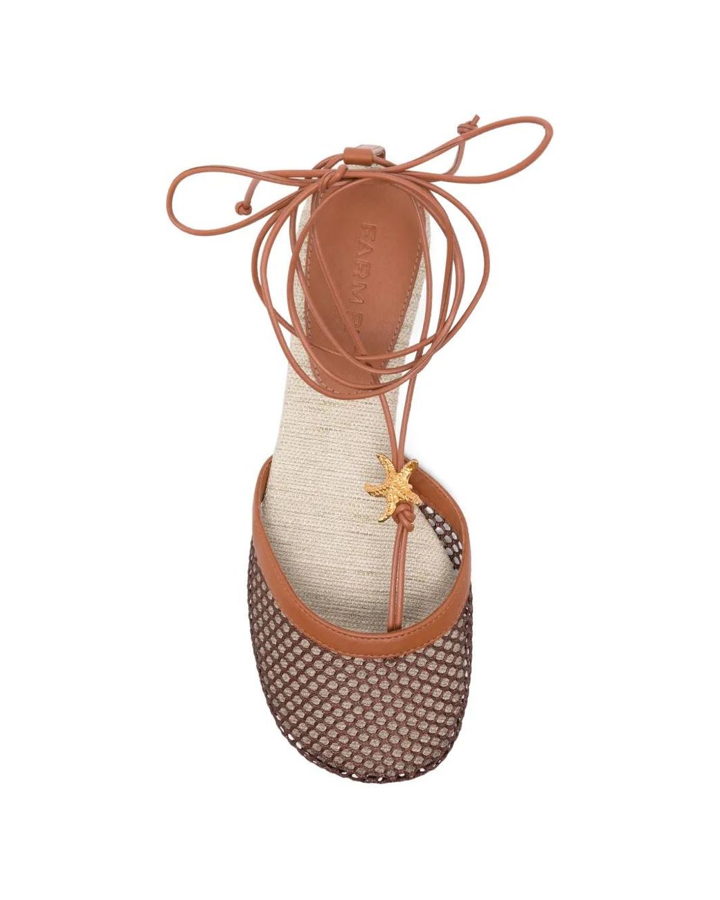 Farm Rio White Sea Lace Up Mules
