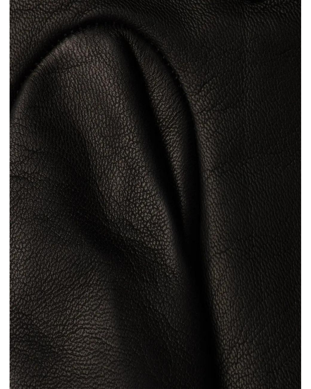 Prada Black Leather Gloves