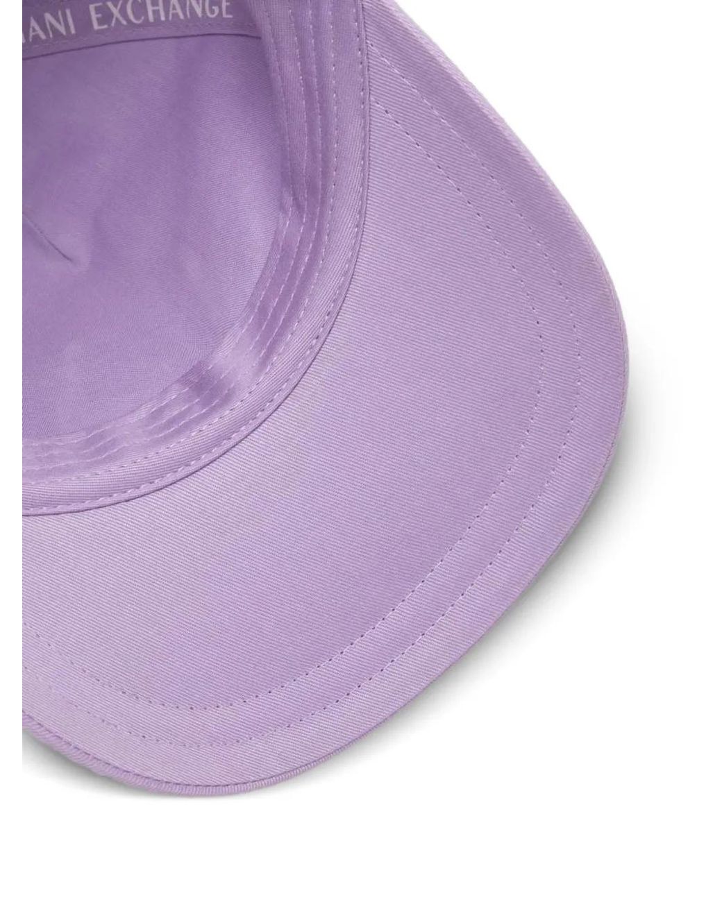 ARMANI EXCHANGE Purple Logo-Embroidered Cap