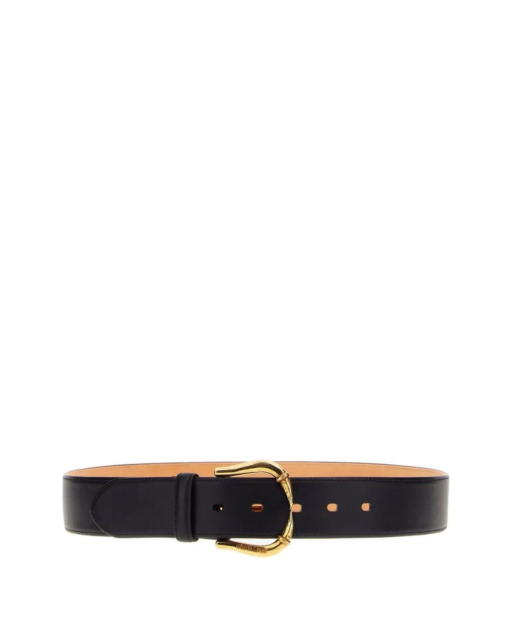 Roberto Cavalli White Buckle Leather Belt