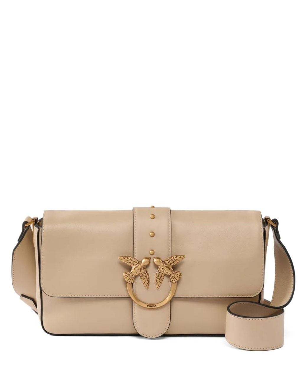 Pinko Natural Love One Classic Slouchy Flap By