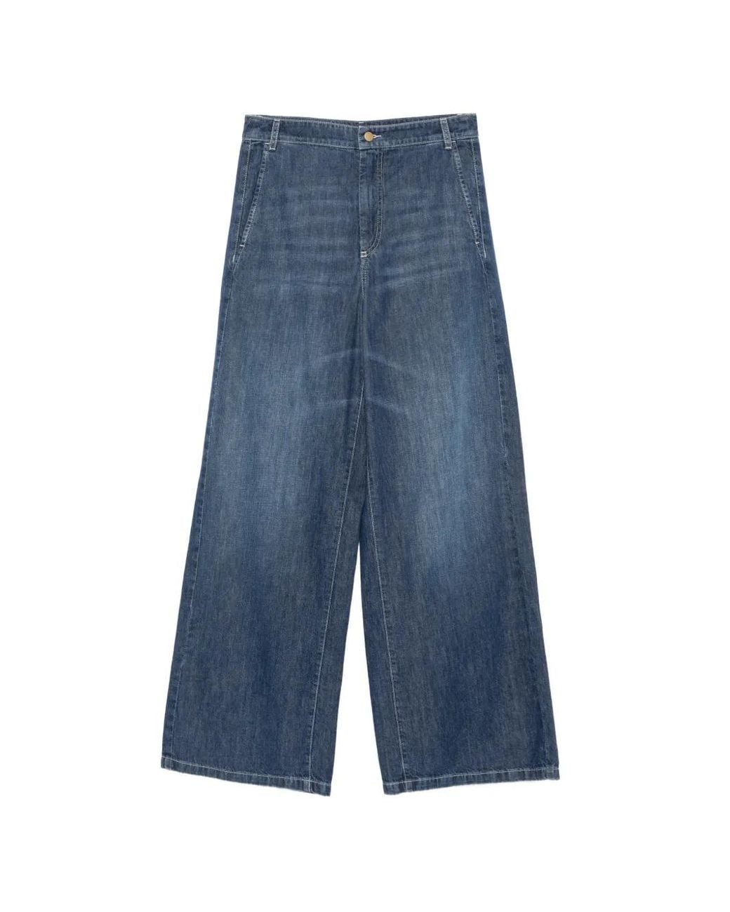 Max Mara Blue Wide-Leg Jeans