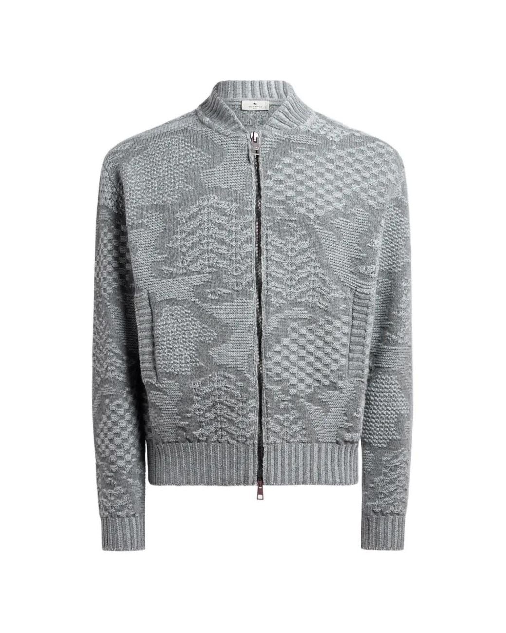 Etro Gray Wool Blend Jacket for men